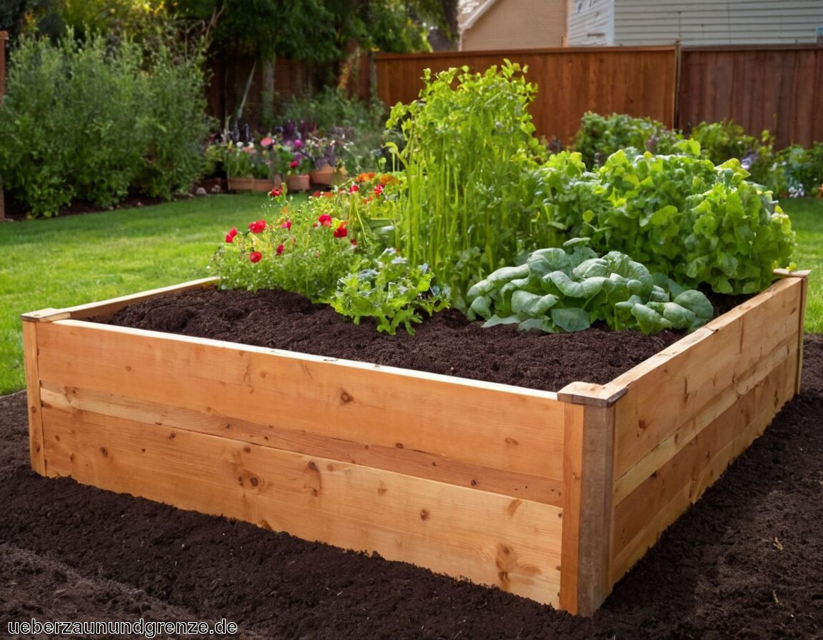 Zwischenschicht aus Kompost und organischem Material - Hochbeet bauen » So gelingt dein Gartenprojekt
